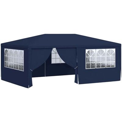 Carpa Profesional Para Fiestas Con Paredes Azul 90 G/m² 4x6 M Vidaxl Carpa Profesional Para Fiestas Con Paredes Azul 90 G/m² 4x6 M Vidaxl