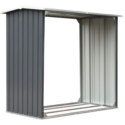 Vidaxl - Casetilla Para Leña Acero Galvanizado Gris 172x91x154 Cm Vidaxl - Casetilla Para Leña Acero Galvanizado Gris 172x91x154 Cm