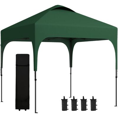 Outsunny Cenador Plegable 2,5x2,5x2,68 M Carpa De Jardín Protección Uv 50+ Ajustable En Altura Con 4 Bolsas De Arena Y Bolsa De Transporte Para Camping Fiestas Outsunny Cenador Plegable 2,5x2,5x2,68 M Carpa De Jardín Protección Uv 50+ Ajustable En Altura Con 4 Bolsas De Arena Y Bolsa De Transporte Para Camping Fiestas