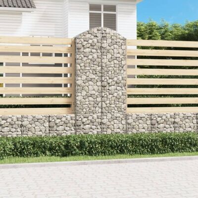 Cesta de gaviones arqueada vidaXL - Decoración y aislamiento acústico Cesta de gaviones arqueada vidaXL - Decoración y aislamiento acústico