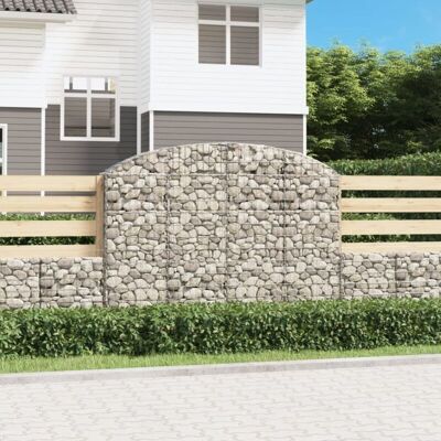 Cesta de gaviones arco vidaXL - 200x30x140/160 cm - Decoración Jardín Cesta de gaviones arco vidaXL - 200x30x140/160 cm - Decoración Jardín