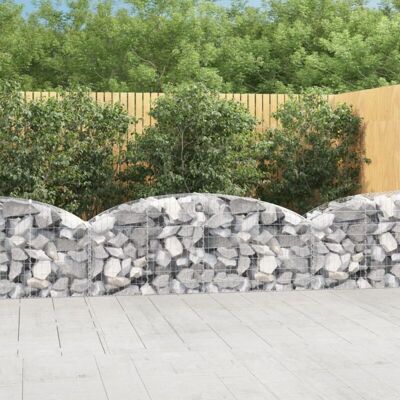 Cesta de gaviones forma arco hierro galvanizado 200x50x60/80 cm vidaXL Cesta de gaviones forma arco hierro galvanizado 200x50x60/80 cm vidaXL