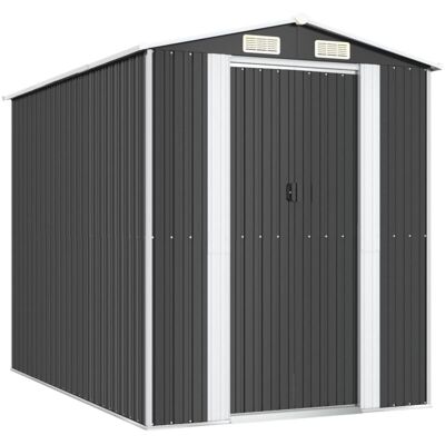 Cobertizo De Jardín Acero Galvanizado Antracita 192x274x223 Cm Vidaxl Cobertizo De Jardín Acero Galvanizado Antracita 192x274x223 Cm Vidaxl