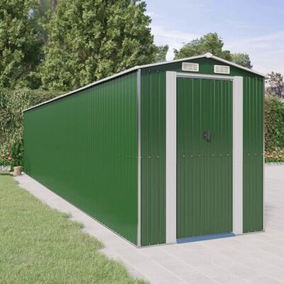 Cobertizo De Jardín Acero Galvanizado Verde 192x938x223 Cm Vidaxl Cobertizo De Jardín Acero Galvanizado Verde 192x938x223 Cm Vidaxl