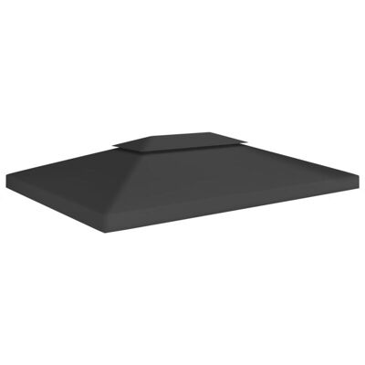 Toldo De Cenador 2 Niveles 310 G/m² 4x3 M Negro Vidaxl Negro Toldo De Cenador 2 Niveles 310 G/m² 4x3 M Negro Vidaxl Negro