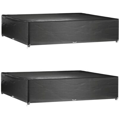 Fundas Muebles De Jardín 2 Uds 16 Ojales Cuadrado 240x240x55 Cm Vidaxl Fundas Muebles De Jardín 2 Uds 16 Ojales Cuadrado 240x240x55 Cm Vidaxl