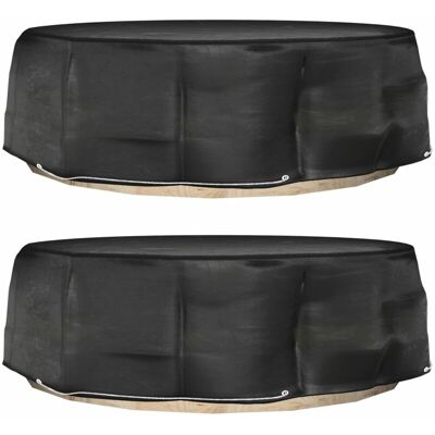 Vidaxl - Fundas Para Muebles De Jardín 2 Uds 10 Ojales Redonda Ø236x67cm Vidaxl - Fundas Para Muebles De Jardín 2 Uds 10 Ojales Redonda Ø236x67cm