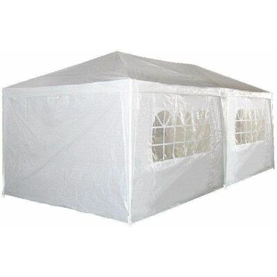 BC-ELEC 5300-0001 Pabellón de Acero 3x6m Tienda Resistente al Agua - Blanco BC-ELEC 5300-0001 Pabellón de Acero 3x6m Tienda Resistente al Agua - Blanco