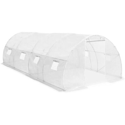 vidaXL - 18m² 600x300x200 cm - White - Invernadero vidaXL - 18m² 600x300x200 cm - White - Invernadero
