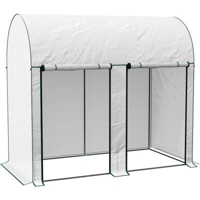 Outsunny Invernadero Pequeño Invernadero De Exterior Con Doble Puerta Con Cremallera Y Cubierta De Pe Para Cultivar Plantas Flores 200x100x178 Cm Blanco Outsunny Invernadero Pequeño Invernadero De Exterior Con Doble Puerta Con Cremallera Y Cubierta De Pe Para Cultivar Plantas Flores 200x100x178 Cm Blanco