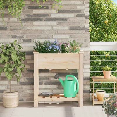 vidaXL Maceta de jardín con enrejado - 71x37x76 cm - Madera de pino sólida vidaXL Maceta de jardín con enrejado - 71x37x76 cm - Madera de pino sólida