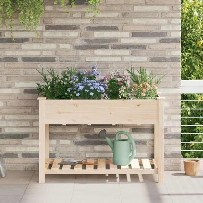 Jardín Jardinera con Rejillas 115x59x76 cm Madera de Pino Maciza VidaXL Jardín Jardinera con Rejillas 115x59x76 cm Madera de Pino Maciza VidaXL