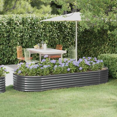 Vidaxl - Jardinera Arriate Acero Galvanizado Antracita 249x100x36cm Vidaxl - Jardinera Arriate Acero Galvanizado Antracita 249x100x36cm