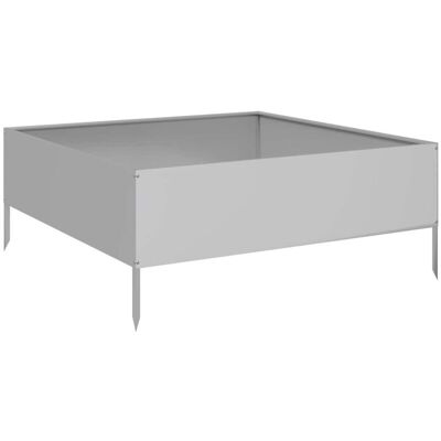 vidaXL Cama Elevada de Jardín 100x100x25 cm Acero Galvanizado - Cama Elevada vidaXL Cama Elevada de Jardín 100x100x25 cm Acero Galvanizado - Cama Elevada