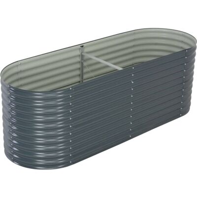 Arriate De Acero Galvanizado Gris 240x80x81 Cm Vidaxl Arriate De Acero Galvanizado Gris 240x80x81 Cm Vidaxl