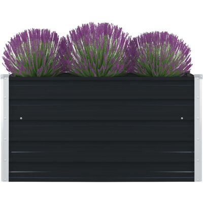 Vidaxl - Jardinera Elevada De Acero Galvanizado Antracita 100x100x45 Cm Vidaxl - Jardinera Elevada De Acero Galvanizado Antracita 100x100x45 Cm
