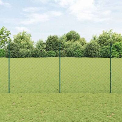 vidaXL 22 Postes Cerca de Cadena Verde 1.6x25 m - Cerca vidaXL 22 Postes Cerca de Cadena Verde 1.6x25 m - Cerca