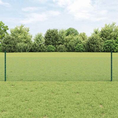 vidaXL Cerca de alambre soldado verde 0.5x100 m - Cerca vidaXL Cerca de alambre soldado verde 0.5x100 m - Cerca