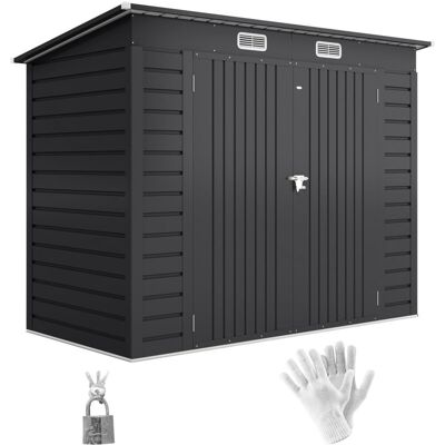 Outsunny Caseta De Jardín Exterior 2,7m² 249x121x183 Cm Cobertizo De Jardín Exterior Con Doble Puerta 2 Ventilaciones Y Pestillo Gris Outsunny Caseta De Jardín Exterior 2,7m² 249x121x183 Cm Cobertizo De Jardín Exterior Con Doble Puerta 2 Ventilaciones Y Pestillo Gris
