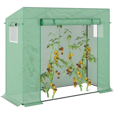 Outsunny - Invernadero Pequeño Invernadero De Exterior Con Ventanas Y Marco De Acero Invernadero Para Cultivar Tomates Flores 200x76x168 Cm Verde Outsunny - Invernadero Pequeño Invernadero De Exterior Con Ventanas Y Marco De Acero Invernadero Para Cultivar Tomates Flores 200x76x168 Cm Verde