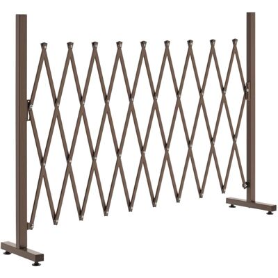 Outsunny Valla De Jardín Exterior De Aleación De Aluminio Puerta De Jardín Exterior Extensible Para Decoración Terraza Patio 250x31x103,5 Cm Café Outsunny Valla De Jardín Exterior De Aleación De Aluminio Puerta De Jardín Exterior Extensible Para Decoración Terraza Patio 250x31x103,5 Cm Café