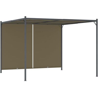 Vidaxl - Pérgola De Jardín Con Tejado Retráctil Gris Taupe 3x3m 180 G/m² Vidaxl - Pérgola De Jardín Con Tejado Retráctil Gris Taupe 3x3m 180 G/m²