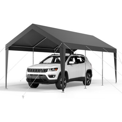 Vevor Toldo Exterior Para Coche 3,05 X 6,09 X 2,87 M Cochera Portátil Galvanizado Resistente, Resistente A Los Rayos Uv Y Al Agua Cobertizo De Almacenamiento Para Coche, Barco, Motocicleta, Gris Vevor Toldo Exterior Para Coche 3,05 X 6,09 X 2,87 M Cochera Portátil Galvanizado Resistente, Resistente A Los Rayos Uv Y Al Agua Cobertizo De Almacenamiento Para Coche, Barco, Motocicleta, Gris