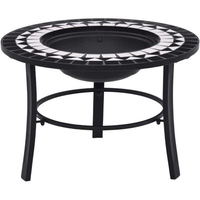 Brasero De Mosaico Cerámica Negro Y Blanco 68 Cm Vidaxl Brasero De Mosaico Cerámica Negro Y Blanco 68 Cm Vidaxl