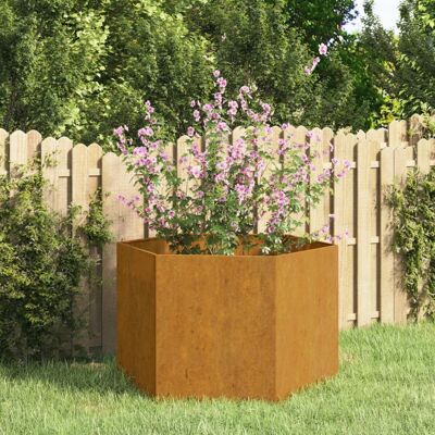 Jardinera de acero Corten oxidado vidaXL - Maceta Jardinera de acero Corten oxidado vidaXL - Maceta