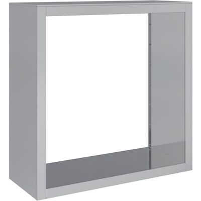 HELLOSHOP26 Leñero 100 X 40 X 100 Cm Acero Galvanizado Gris 020043689 HELLOSHOP26 Leñero 100 X 40 X 100 Cm Acero Galvanizado Gris 020043689