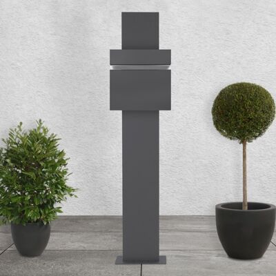 Ecd Germany Buzón Autoportante De Acero Inoxidable Antracita Exterior Con Soporte Poste 170cm Casillero Moderno Con Compartimento Para Periódicos Y Cerradura Con 2 Llaves Incluidas Ecd Germany Buzón Autoportante De Acero Inoxidable Antracita Exterior Con Soporte Poste 170cm Casillero Moderno Con Compartimento Para Periódicos Y Cerradura Con 2 Llaves Incluidas
