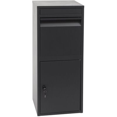 Décoshop26 - Buzón Para Paquetes Con Patas 102x41x38 Cm En Acero Inoxidable Galvanizado Antracita 040001374 Décoshop26 - Buzón Para Paquetes Con Patas 102x41x38 Cm En Acero Inoxidable Galvanizado Antracita 040001374