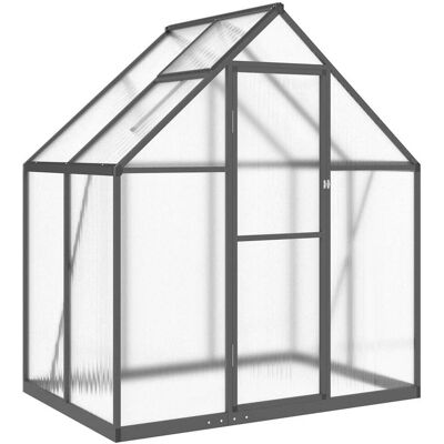 Vidaxl - Invernadero Con Marco Base Aluminio Antracita 169x114x195 Cm Vidaxl - Invernadero Con Marco Base Aluminio Antracita 169x114x195 Cm