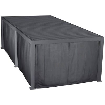 HESPERIDE Kit De Cortina Y Barandilla Para Cenador Grande Evora - Para Evora 6 X 36 M (6 Dobles Raíles 6 Cortinas Y 6 Mosquiteras) - Hespéride HESPERIDE Kit De Cortina Y Barandilla Para Cenador Grande Evora - Para Evora 6 X 36 M (6 Dobles Raíles 6 Cortinas Y 6 Mosquiteras) - Hespéride