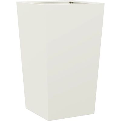 Jardinera de acero blanca vidaXL 45x45x75 cm - Maceta Jardinera de acero blanca vidaXL 45x45x75 cm - Maceta