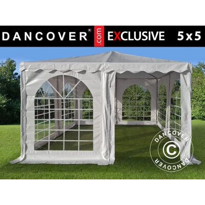 DANCOVER Carpa Pagoda Exclusive 5x5m Pvc, Blanco DANCOVER Carpa Pagoda Exclusive 5x5m Pvc, Blanco
