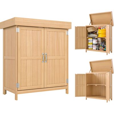 JHY DESIGN Caseta De Jardín, Madera De Abeto, 74x43x88cm, Doble Puerta. JHY DESIGN Caseta De Jardín, Madera De Abeto, 74x43x88cm, Doble Puerta.