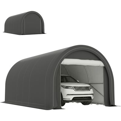 Outsunny Carpa Garaje Portátil 3x5 M, Garaje Exterior Para Coch Con Puerta Enrollable Con Cremallera, Estructura De Acero Galvanizado, Upf30+, Gris Outsunny Carpa Garaje Portátil 3x5 M, Garaje Exterior Para Coch Con Puerta Enrollable Con Cremallera, Estructura De Acero Galvanizado, Upf30+, Gris