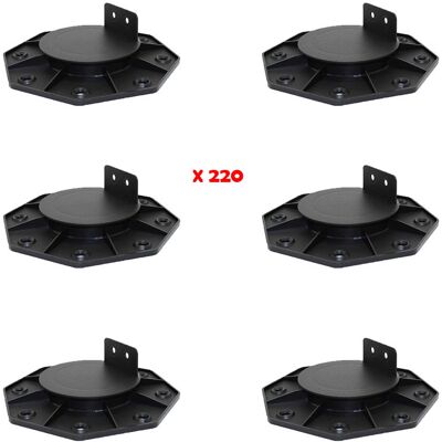 MCCOVER Caja De 150 Tacos Ajustables De 30 A 58 Mm Para Tarimas De Madera Y Composite - Color - Negro MCCOVER Caja De 150 Tacos Ajustables De 30 A 58 Mm Para Tarimas De Madera Y Composite - Color - Negro