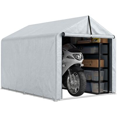 Outsunny Carpa De Jardín Exterior Para Herramientas, Bicicletas, 1,6x2,2x1,6 M, Marco De Acero Galvanizado, Puerta Enrollable, Anti-uv, Gris Outsunny Carpa De Jardín Exterior Para Herramientas, Bicicletas, 1,6x2,2x1,6 M, Marco De Acero Galvanizado, Puerta Enrollable, Anti-uv, Gris