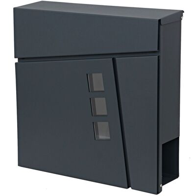 Décoshop26 - Buzón De Pared Con Compartimento Para Periódicos Con Recubrimiento En Polvo 040001334 Décoshop26 - Buzón De Pared Con Compartimento Para Periódicos Con Recubrimiento En Polvo 040001334