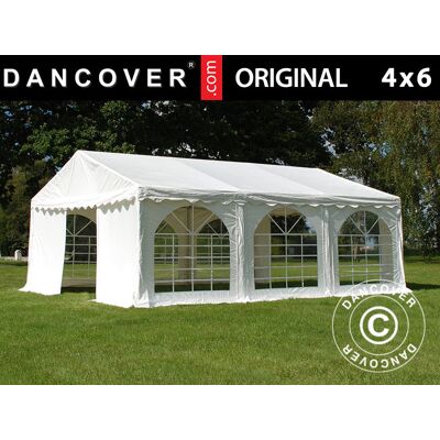 DANCOVER Carpa Para Fiestas Carpa Eventos Original 4x6m Pvc, Blanco DANCOVER Carpa Para Fiestas Carpa Eventos Original 4x6m Pvc, Blanco