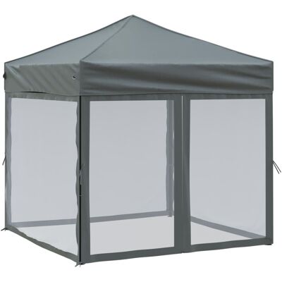 tienda de fiesta plegable vidaXL color antracita con paredes - Carpa de fiesta tienda de fiesta plegable vidaXL color antracita con paredes - Carpa de fiesta