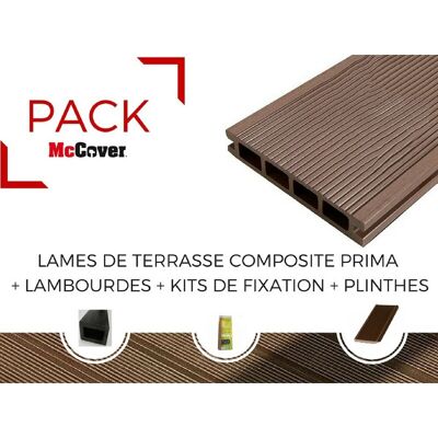 MCCOVER Paquete 1 M² Tarima Exterior Composite Prima - Color - Gris Antracita, Espesor - 19 Mm, Anchura - 12 Cm, Longitud - 220 Cm, Superficie Cubierta En M² - 1 MCCOVER Paquete 1 M² Tarima Exterior Composite Prima - Color - Gris Antracita, Espesor - 19 Mm, Anchura - 12 Cm, Longitud - 220 Cm, Superficie Cubierta En M² - 1