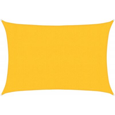 Vela Sombrilla de Sol 160 g/m² Amarillo 3x4 m HDPE Sombrilla de Patio Exterior Vela Sombrilla de Sol 160 g/m² Amarillo 3x4 m HDPE Sombrilla de Patio Exterior