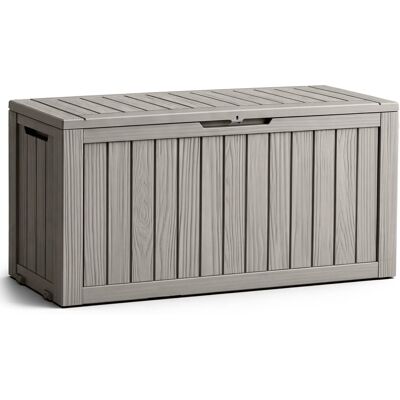 AKORD Arcón De Jardín Impermeable 272l Contenedor Exterior Balcón Terraza Plástico Polipropileno Gris AKORD Arcón De Jardín Impermeable 272l Contenedor Exterior Balcón Terraza Plástico Polipropileno Gris