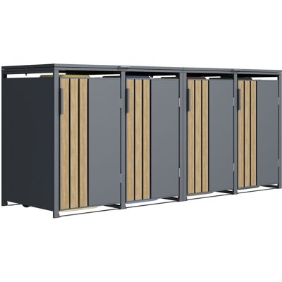 Home Deluxe Caseta Para Contenedores De Basura Kanto - 4 X 240 L Home Deluxe Caseta Para Contenedores De Basura Kanto - 4 X 240 L
