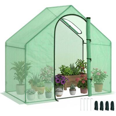 JHY DESIGN Invernadero Con Ventana, Puerta Con Cremallera Y Estructura De Acero Para El Cultivo De Plantas Y Flores, 180 X 100 X 168 Cm, Verde. JHY DESIGN Invernadero Con Ventana, Puerta Con Cremallera Y Estructura De Acero Para El Cultivo De Plantas Y Flores, 180 X 100 X 168 Cm, Verde.