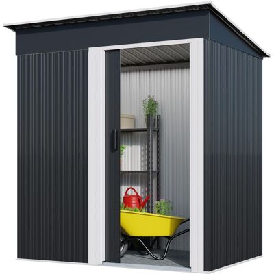 Bc-elec - 5662-0504 Caseta Met�lica De Jard�n De Acero Galvanizado 162 X 86 X 181cm Bc-elec - 5662-0504 Caseta Met�lica De Jard�n De Acero Galvanizado 162 X 86 X 181cm