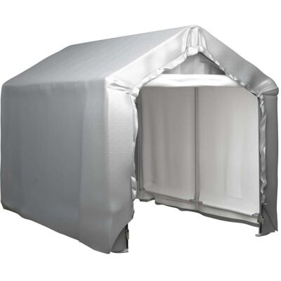 vidaXL Tienda de Almacenamiento - Gris Acero Resistente al Agua - Tienda de Almacenamiento vidaXL Tienda de Almacenamiento - Gris Acero Resistente al Agua - Tienda de Almacenamiento